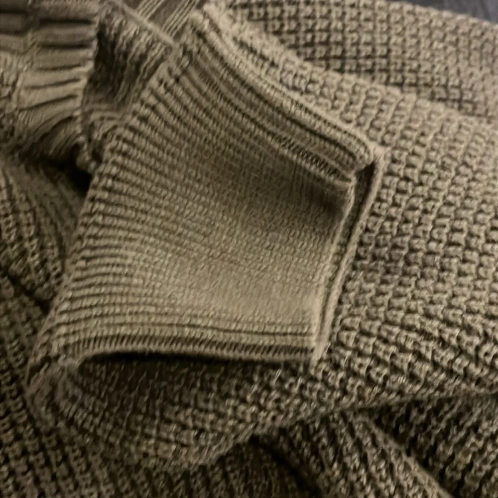 Timberland Waffle Knit Crew Neck Sweater shirt new Olive Green Mens Size Medium